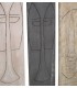 Tríptico étnico tallado madera de Suar con diseño tribal en 3 tonos. 1