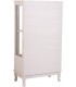 Vitrina vintage blanca de madera maciza con 2 puertas y 1 cajón. 2