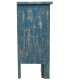 Consola oriental tallada a mano en madera de mango azul decapado.1