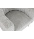 Sillón auxiliar tapizado en chenilla gris patas de madera natural. 3