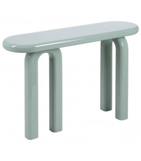Consola menta lacada madera DM con formas redondeadas y estilo pop. Mdmhogar