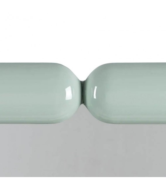 Espejo cuadrado con marco menta de líneas redondeadas y estilo pop. 1