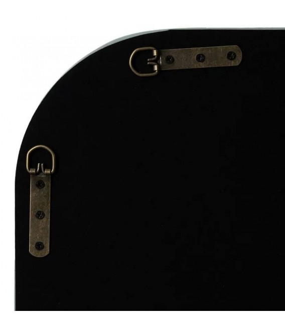 Espejo cuadrado con marco menta de líneas redondeadas y estilo pop. 3