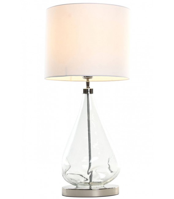 Lámpara de cristal orgánico y pantalla blanca estilo contemporáneo.  Mdmhogar