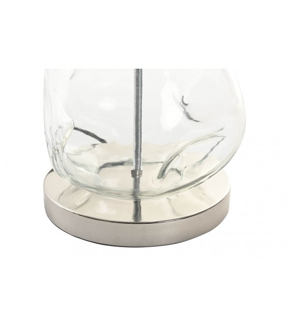 Lámpara de cristal orgánico y pantalla blanca estilo contemporáneo. 2