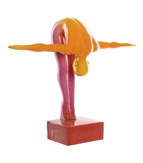 Figura decorativa resina estilo pop acabado brillante multicolor. Mdmhogar