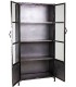 Vitrina metálica negra puertas combinadas acabado envejecido vintage. 1