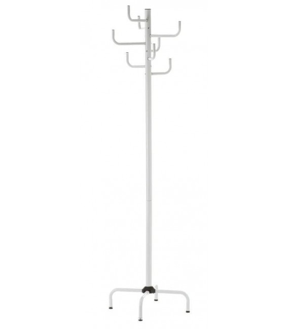 Perchero de pie metálico blanco y negro, vintage, funcional, elegante. Mdmhogar