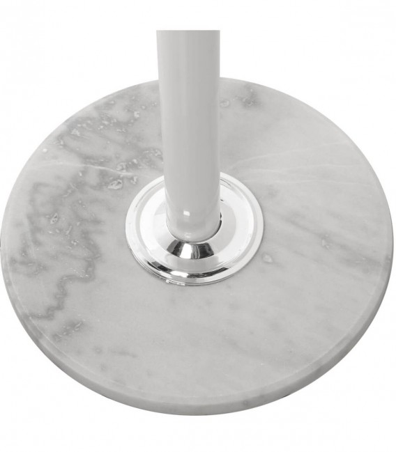 Perchero nórdico blanco con 16 colgadores y base redonda de mármol. 2