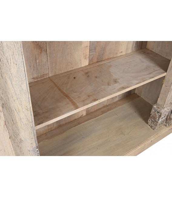 Estantería librería grande de madera, estilo étnico artesanal. 5