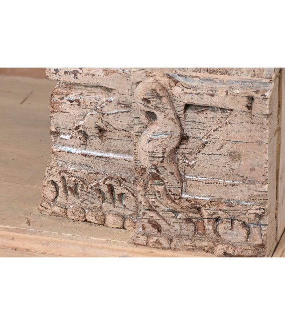 Estantería librería grande de madera, estilo étnico artesanal. 6