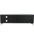Mueble de TV en madera tallada negra y metal dorado, estilo art decó. 4