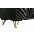 Mueble de TV en madera tallada negra y metal dorado, estilo art decó. 9
