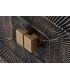 Mueble de TV en madera tallada negra y metal dorado, estilo art decó. 7