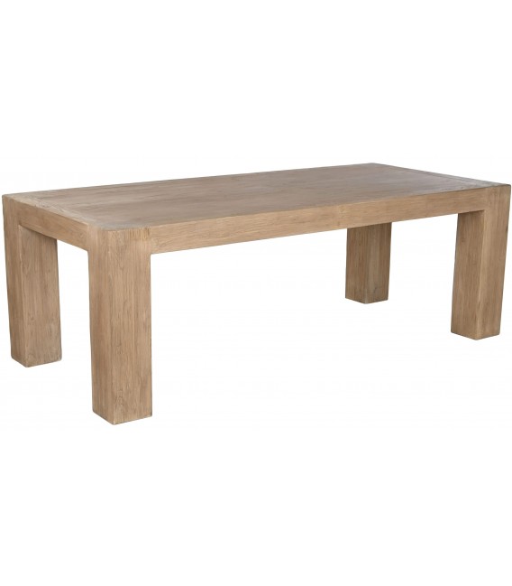 Mesa de comedor grande de madera maciza de olmo estilo colonial. Mdmhogar