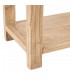 Consola boho de madera natural con 2 cajones y detalles en bronce. 4