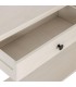 Consola de entrada beige de madera con 2 cajones y estante inferior. 4