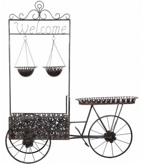 Carro expositor XXL de metal calado en cobre artesanal.