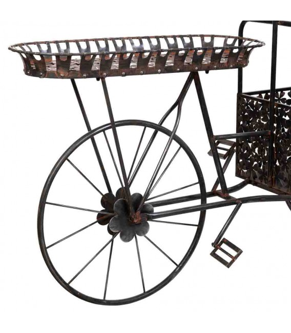 Carro expositor XXL de metal calado en cobre artesanal.3