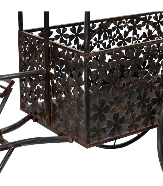 Carro expositor XXL de metal calado en cobre artesanal.4