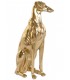 Figura galgo XL dorada estilo art decó, elegante y escultórica. Mdmhogar