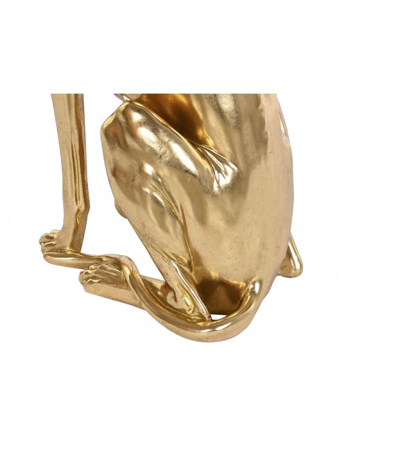 Figura galgo XL dorada estilo art decó, elegante y escultórica. 2