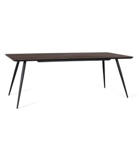 Mesa comedor XL teca reciclada y metal negro, estilo industrial. Mdmhogar