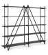 Estantería XL negra de 5 baldas con estructura metálica triangular. Mdmhogar