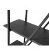 Estantería XL negra de 5 baldas con estructura metálica triangular. 1
