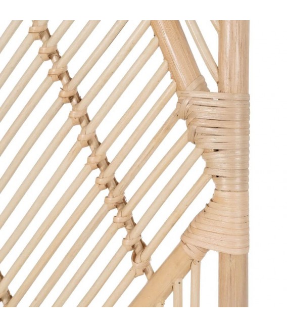 Biombo 3 hojas boho de bambú y ratán natural trenzado a mano. 2