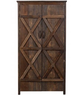 Armario alacena pequeño de madera reciclada en estilo rústico boho.