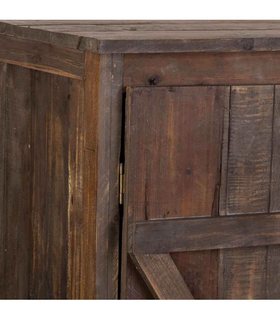 Armario alacena pequeño de madera reciclada en estilo rústico boho. 3