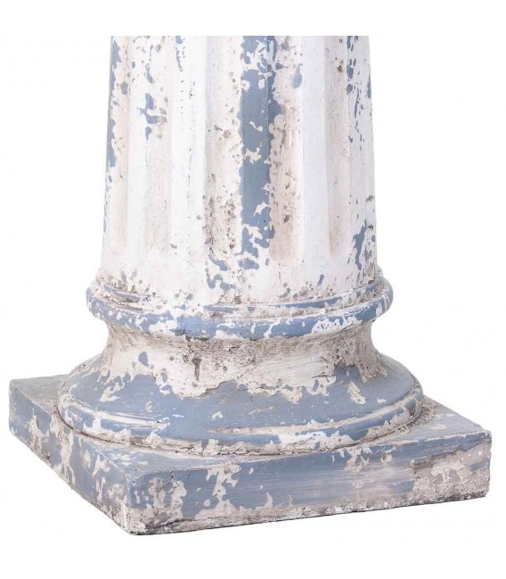 Columna corintia decorativa blanca y gris para interior o exterior. 4