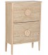 Mueble zapatero de madera clara natural y ratán estilo oriental chic. Mdmhogar