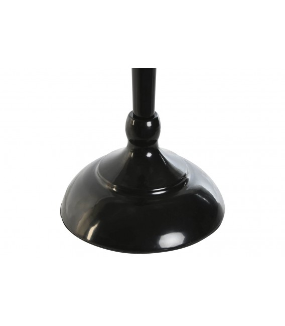 Portavelas clásico de metal con 5 brazos en blanco y negro brillante. 3