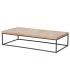 Mesa de centro XL de madera natural con estructura de hierro negro. Mdmhogar