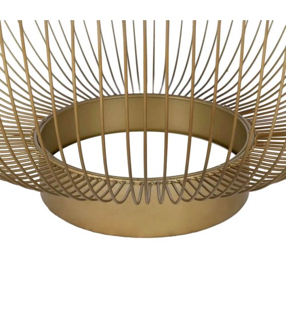 Mesa redonda de metal dorado con tapa de cristal estilo art decó. 2