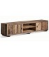 Mueble TV XL colonial de pino envejecido y hierro forjado. Mdmhogar