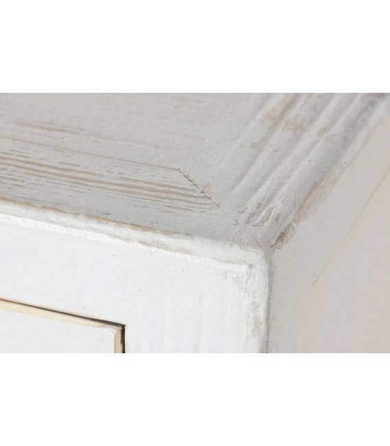 Aparador oriental blanco con 6 puertas y 4 cajones en madera. 5