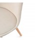 Silla de comedor beige estilo nórdico con patas de madera natural. 4