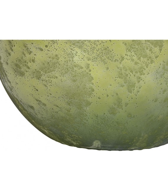 Jarrón de cristal orgánico verde envejecido estilo contemporáneo. 2