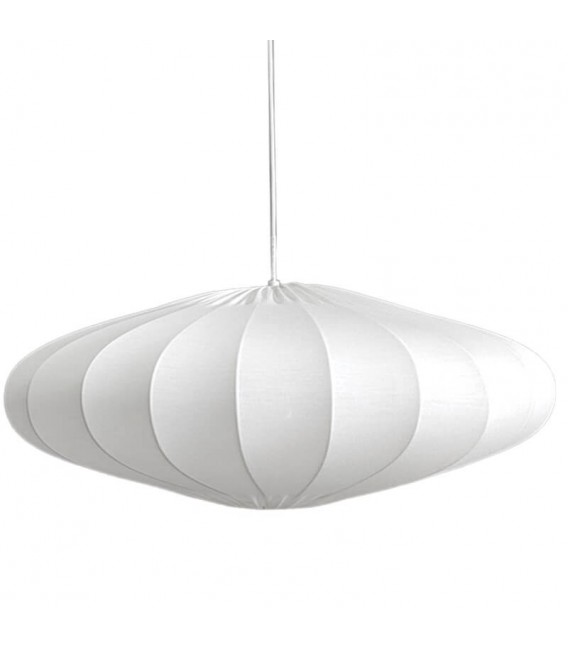 Lámpara de techo blanca de algodón estilo oriental, suave y elegante.