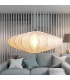 Lámpara de techo blanca de algodón estilo oriental, suave y elegante. Mdmhogar