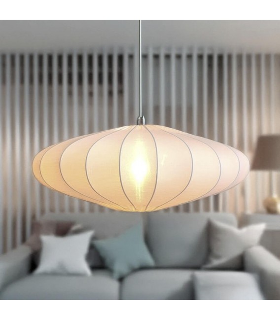 Lámpara de techo blanca de algodón estilo oriental, suave y elegante. Mdmhogar