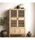 Armario alacena oriental con puertas de celosía y madera natural. Mdmhogar 1