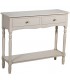 Consola de entrada provenzal beige con 2 cajones y detalles dorados. Mdmhogar