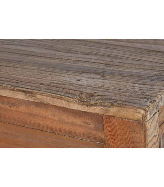 Cómoda oriental de madera maciza con 9 cajones y acabado envejecido. 4