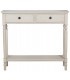 Consola de entrada clásica madera beige 2 cajones y balda inferior. 1