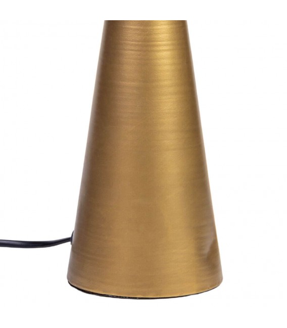 Lámpara de sobremesa art decó de acero con acabado dorado satinado. 3