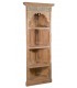 Estantería de rincón étnica madera de mango tallada a mano natural. Mdmhogar